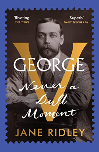 Book cover: portrait of King George V with bold yellow typography.