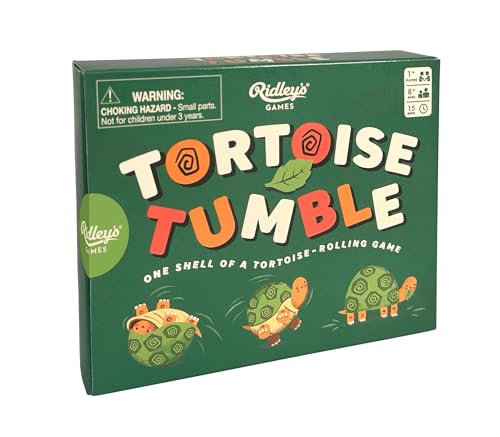 Green box for “Tortoise Tumble” game with illustrated tortoises.