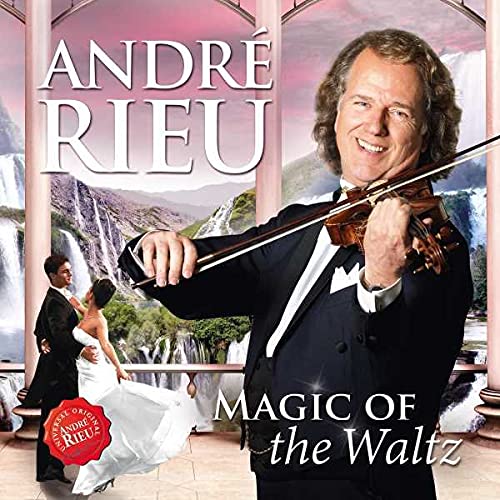 André Rieu holding a violin, album cover for "Magic of the Waltz.