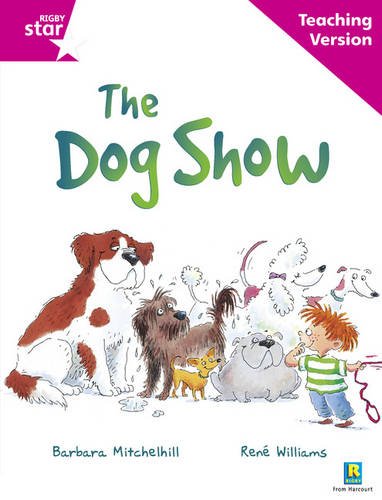 Book cover: colorful illustration of dogs and a boy at a dog show.