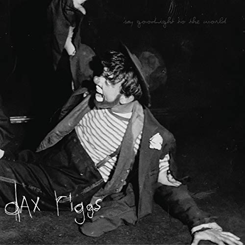 Black and white album cover featuring a person in distressed clothing.