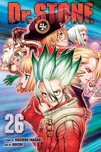 Dr. STONE manga volume 26 cover featuring Senku Ishigami and various supporting characters.