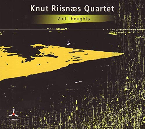 CD cover for Knut Riisnæs Quartet’s “2nd Thoughts” with abstract yellow design.