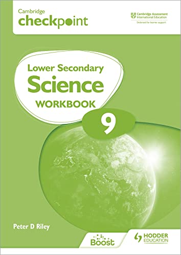 Front cover of the Cambridge Checkpoint Lower Secondary Science Workbook 9 in light green.
