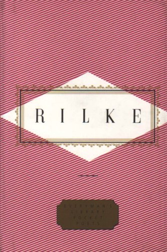 Book cover with pink diagonal stripes, a white diamond center, and the name RILKE.