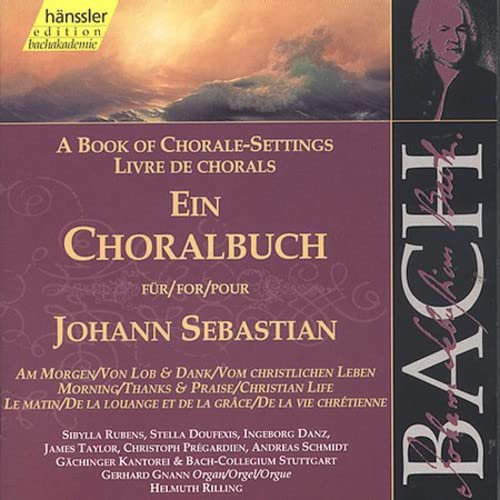 CD cover for Bach’s “A Book of Chorale Settings” with portrait.