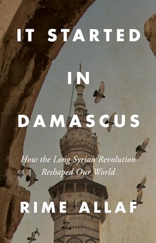Book cover showing a minaret framed by stone arches with birds flying around it.