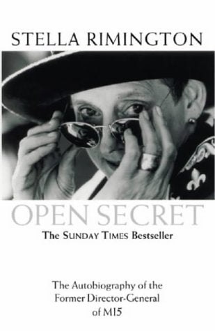 Book cover featuring a black and white portrait of Stella Rimington adjusting her glasses.