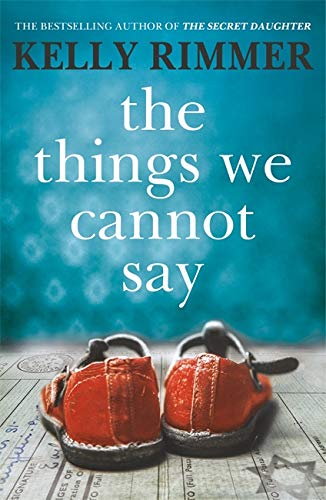Book cover with title, author name, and a pair of worn children’s sandals.