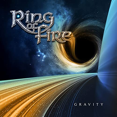 CD cover for “Ring Of Fire - Gravity” with a black hole image.