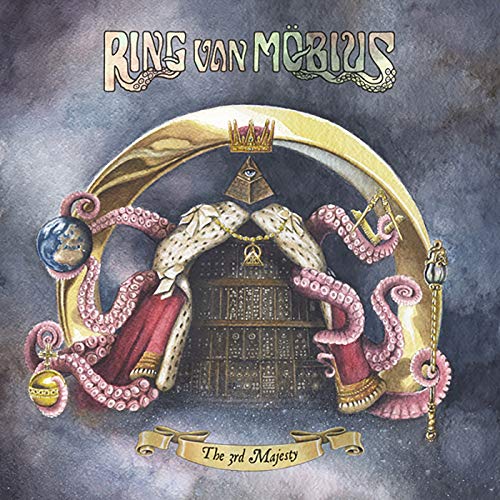Album cover with ornate gold frame, tentacles, and a crown above an eye.