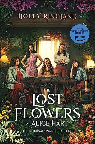 Book cover featuring five women standing in front of a dimly lit house.