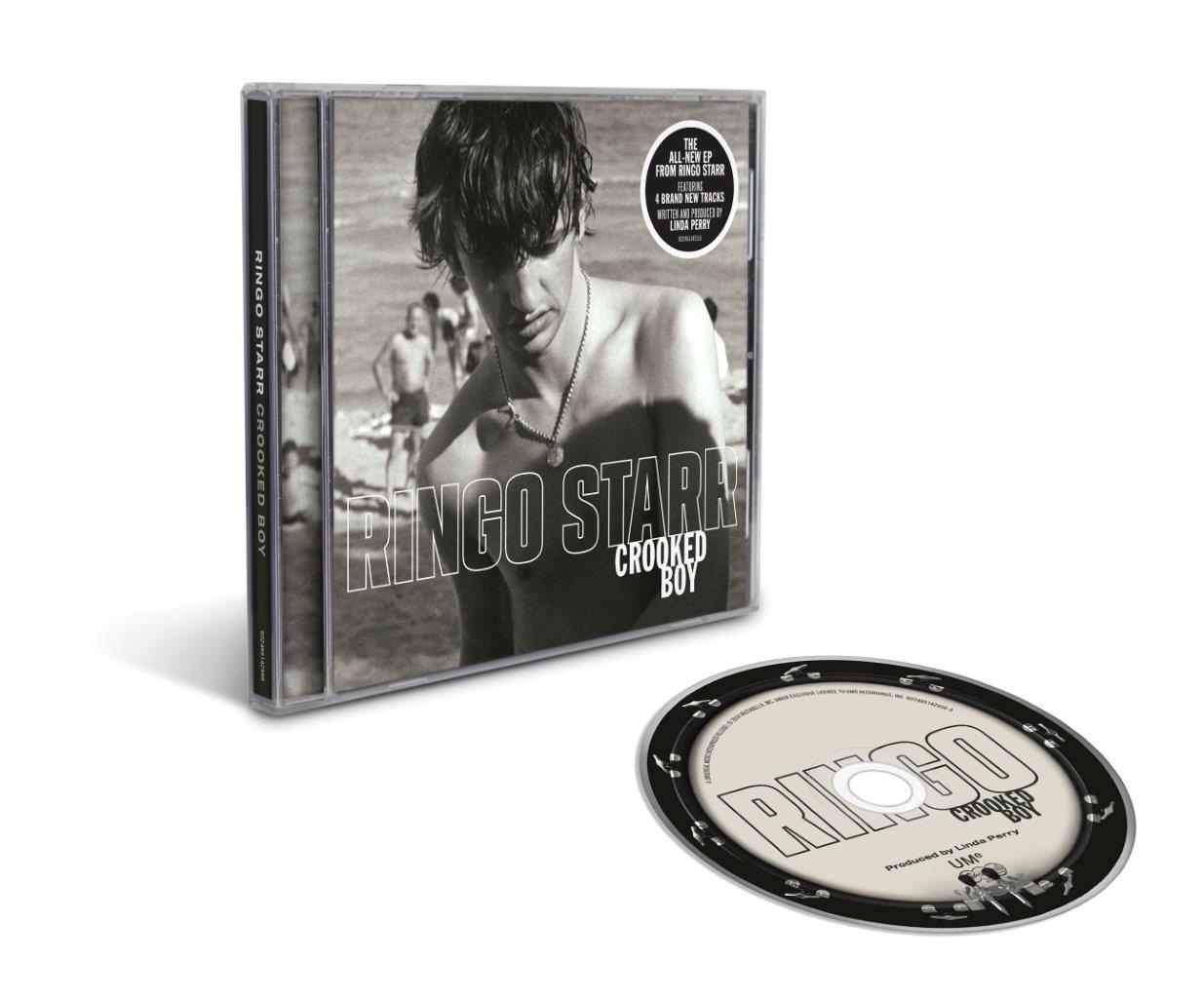 Ringo Starr “Crooked Boy” EP CD case and disc, black and white portrait.