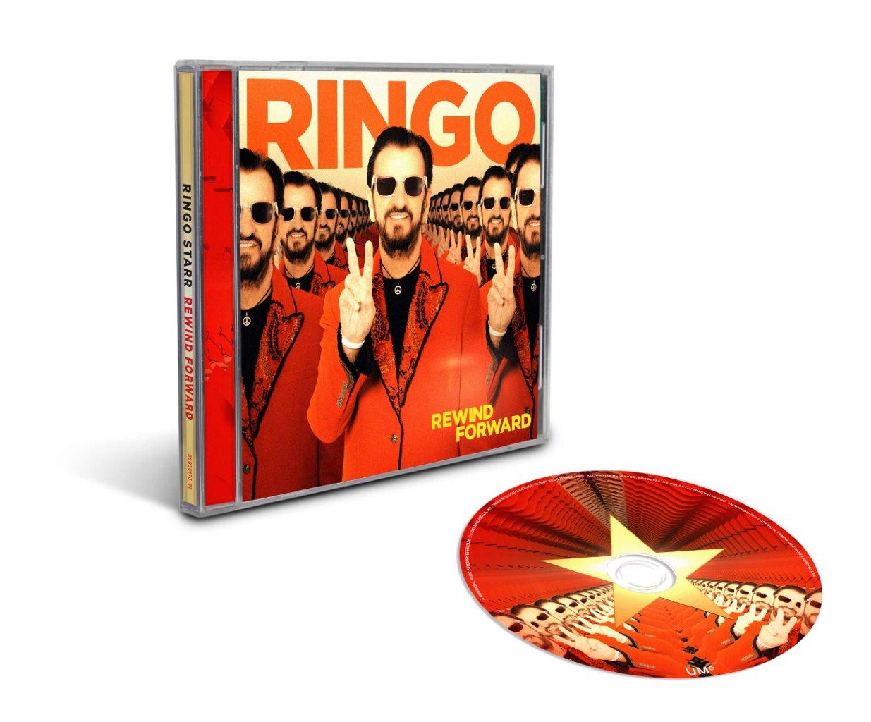 Ringo Starr Rewind Forward CD case and disc with repeating images of Ringo Starr.