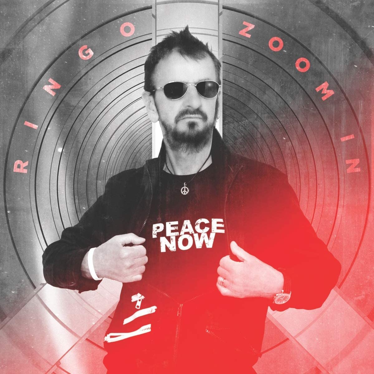 Ringo Starr Zoom In CD case and disc with red and black circular design.