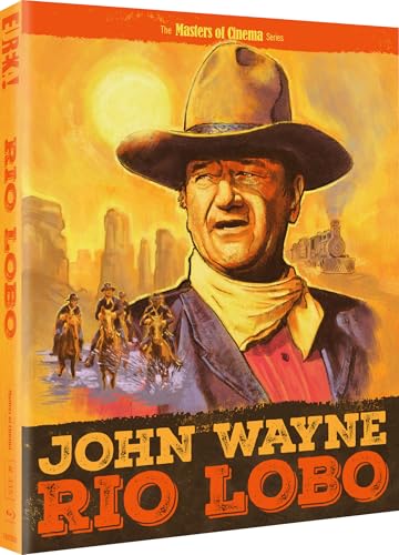 Blu-ray cover art featuring John Wayne in a cowboy hat against a desert background.