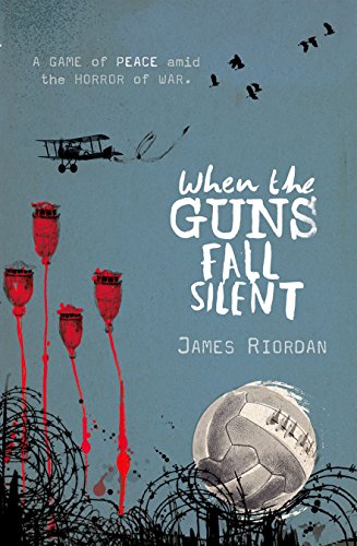Book cover: war planes, soccer ball, barbed wire, and red droplets.