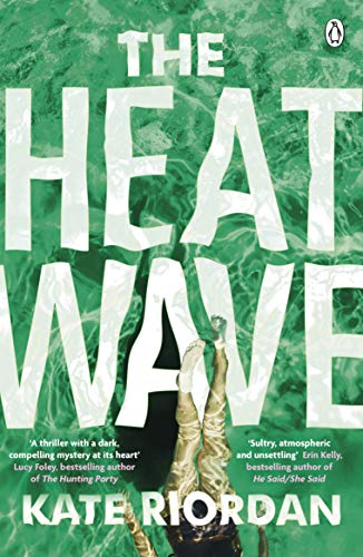 Book cover: “The Heatwave” with green waves and a person falling into water.