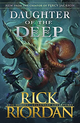 Book cover: submarine, octopus, divers, and stormy underwater scene.