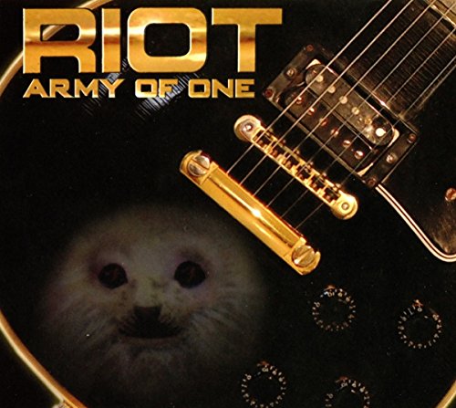 Riot" album cover featuring a guitar and blurred animal face.