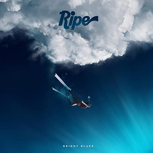Album cover: "Ripe - Bright Blues" with a swimmer in blue water.