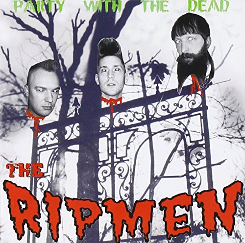 CD cover for Ripmen’s “Party With The Dead” featuring three men and a graveyard.