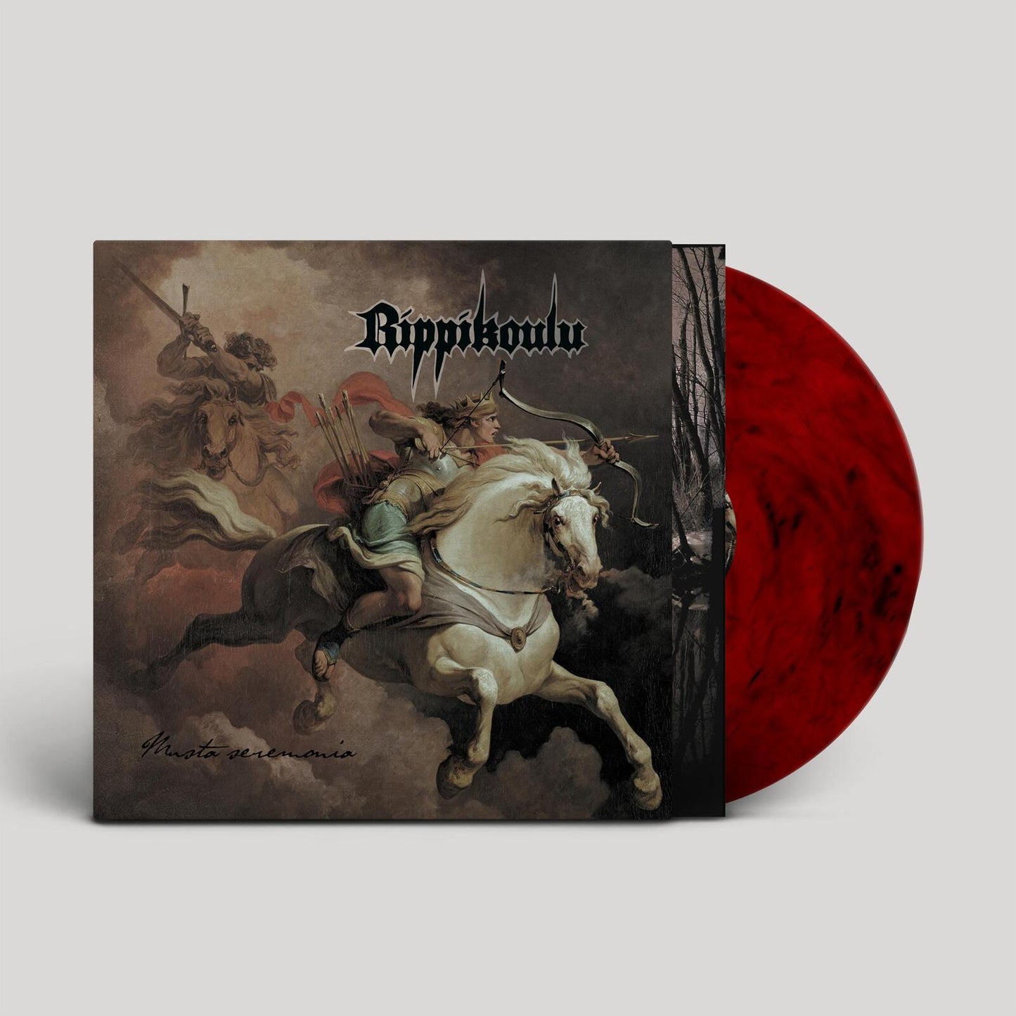 Vinyl record and album cover depicting a historical battle scene.