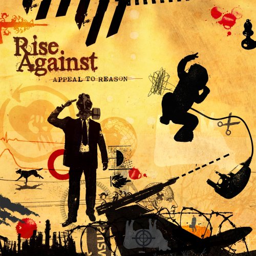Rise Against album cover: "Appeal to Reason" with silhouetted figures and collage.