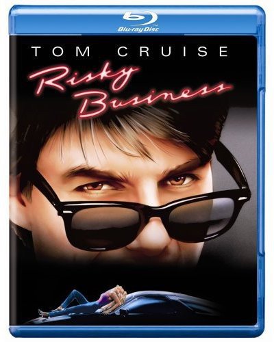 Risky Business Blu-ray cover featuring Tom Cruise in sunglasses.