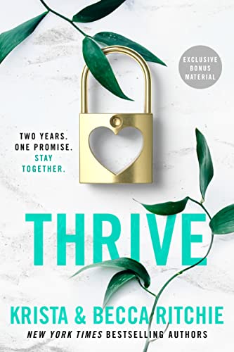 Book cover featuring a gold heart-shaped padlock, green leaves, and white marble background.