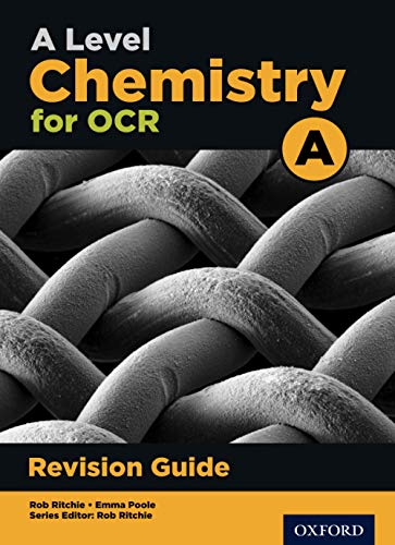 A Level Chemistry revision guide with a microscopic image background.