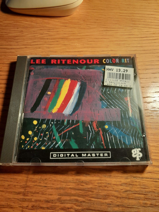 CD case for Lee Ritenour’s “Color Rit” album, abstract colorful cover.