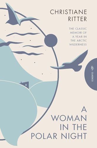 Book cover with stylized Arctic landscape, birds, and text on a light background.
