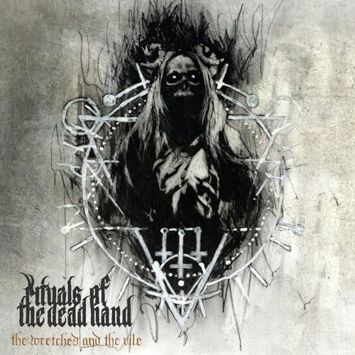 Dark, sketched album cover featuring a horned, shadowy figure within geometric symbols.
