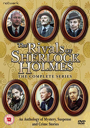 DVD cover for The Rivals of Sherlock Holmes featuring six framed portraits of men.