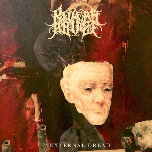 CD cover with distorted face and band name "Rivers Ablaze.