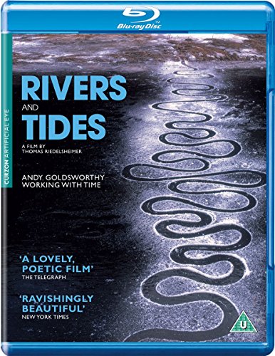 Rivers and Tides" Blu-ray cover featuring a stone spiral on a beach.