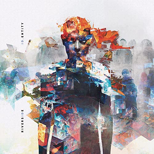 Album cover for Riverside’s “ID.Entity” featuring a fragmented, painted portrait.