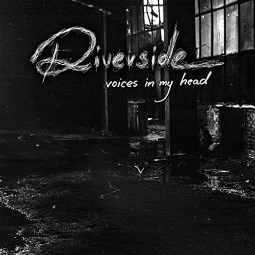 Riverside album cover, “Voices in My Head”, dark industrial building.