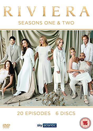 Riviera" Seasons 1 & 2 DVD cover featuring a group of elegantly dressed people.
