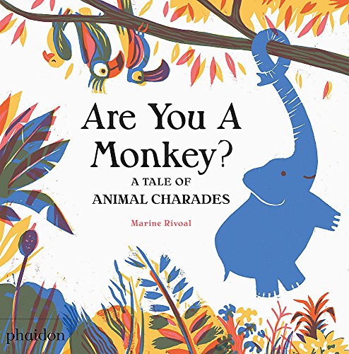 Book cover with colorful illustrations of a monkey and elephant.