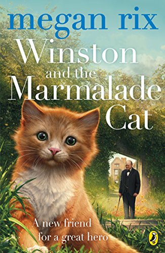 "Book cover featuring an orange cat and a man in a suit."