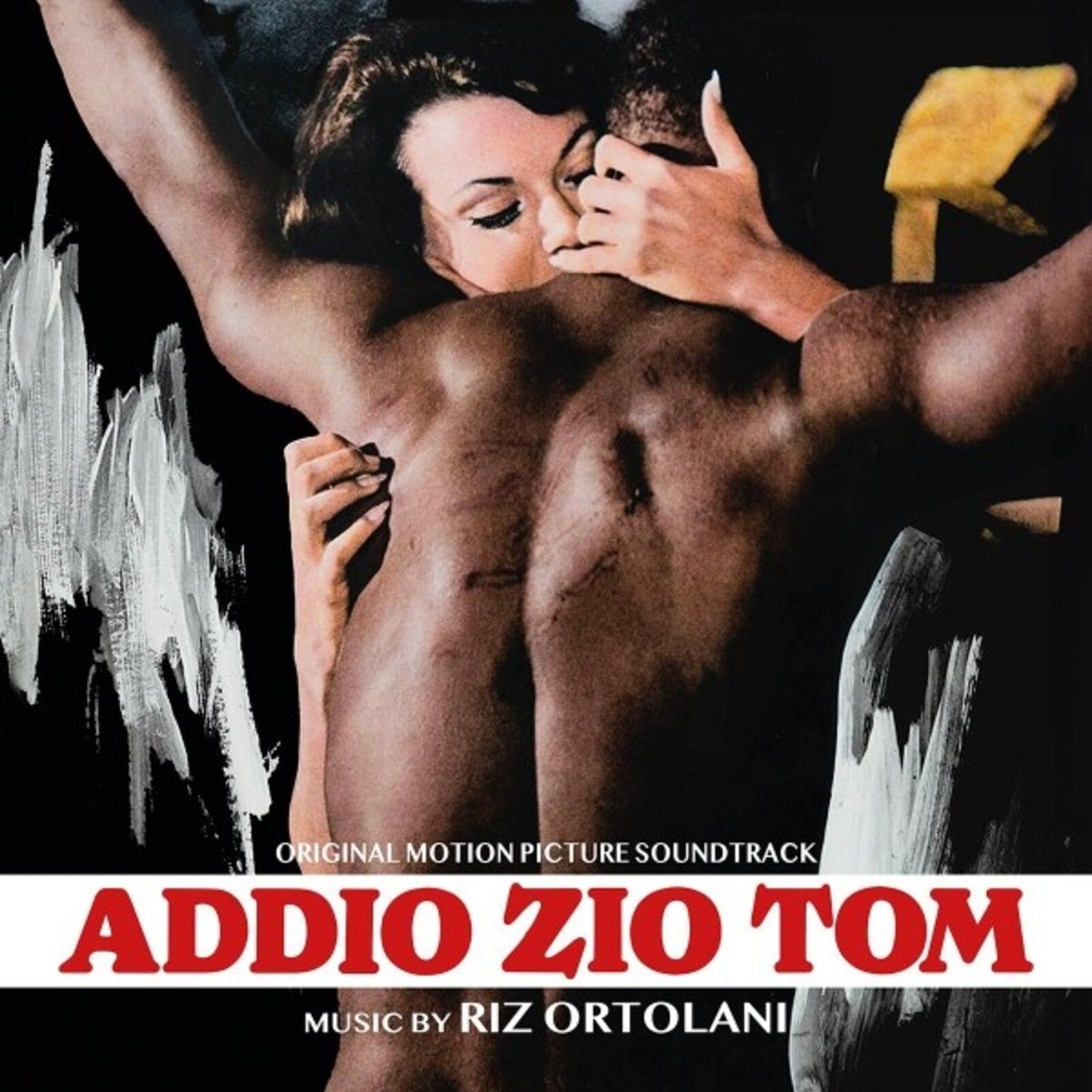 CD cover for "Addio Zio Tom" featuring a dramatic, intimate embrace.