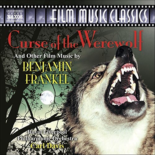 "CD cover featuring a snarling werewolf under a full moon, with film strip and text."