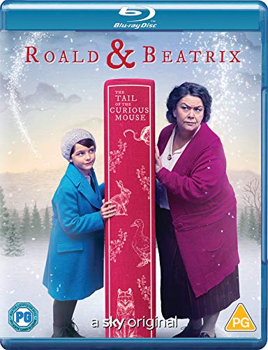 Blu-ray cover featuring Beatrix Potter and a young girl in a wintry scene.