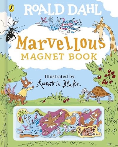 Roald Dahl magnet book cover with Quentin Blake’s illustrated animals.