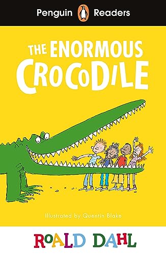 Book cover: a large green crocodile with children on its mouth.