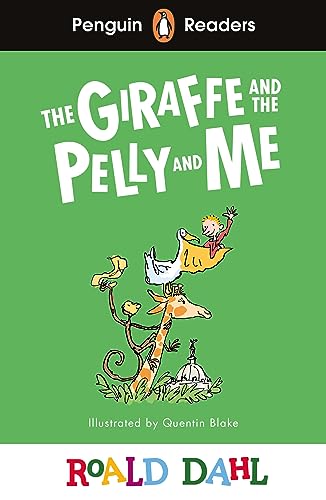 Book cover featuring a giraffe, pelican, and boy on a green background.
