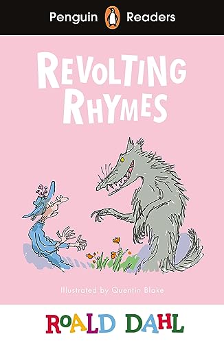 Book cover: "Revolting Rhymes" by Roald Dahl, featuring a wolf and Little Red Riding Hood.