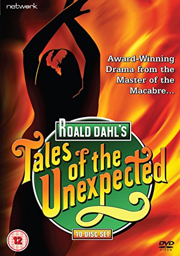 DVD cover for "Roald Dahl's Tales of the Unexpected" with silhouetted figure.
